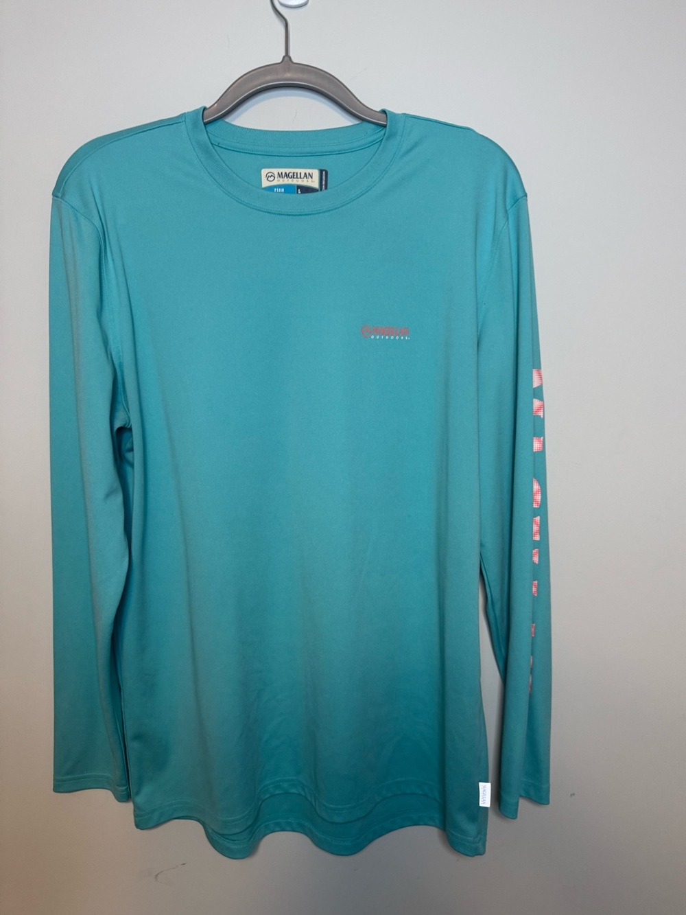 Magellan Outdoors Men’s Long-Sleeve Performance Shirt - Teal Large